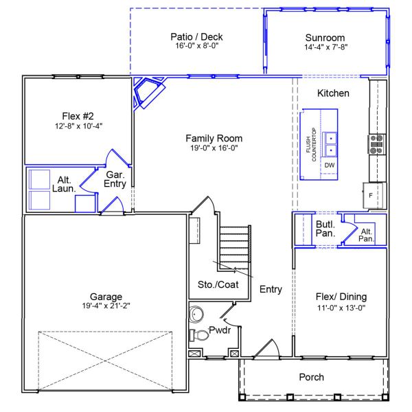 2D floor plan layout of this home in Pebble Branch, Chapin, SC (Image 2). 2D floor plan layout of this home in Pebble Branch, Chapin, SC (Image 2).