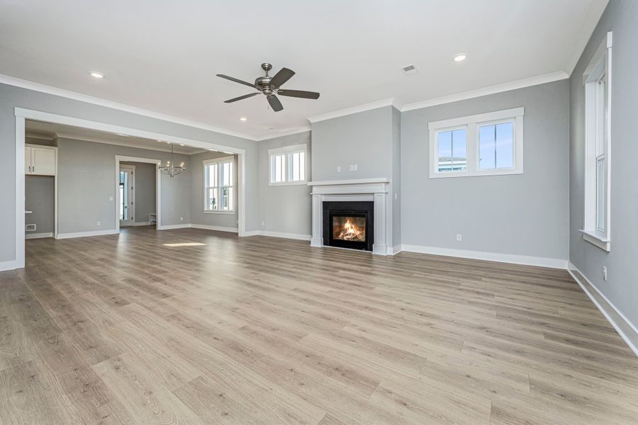 Representative unfurnished interior of a home built from the Moultrie by Homes by Dickerson in Nexton, Summerville (Image 15).
