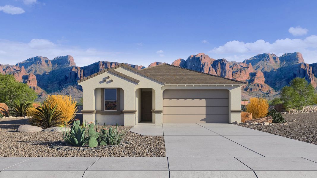 Representative exterior photo of a completed home built from the Easton by D.R. Horton in Upper Canyon, Phoenix, AZ (Image 2).