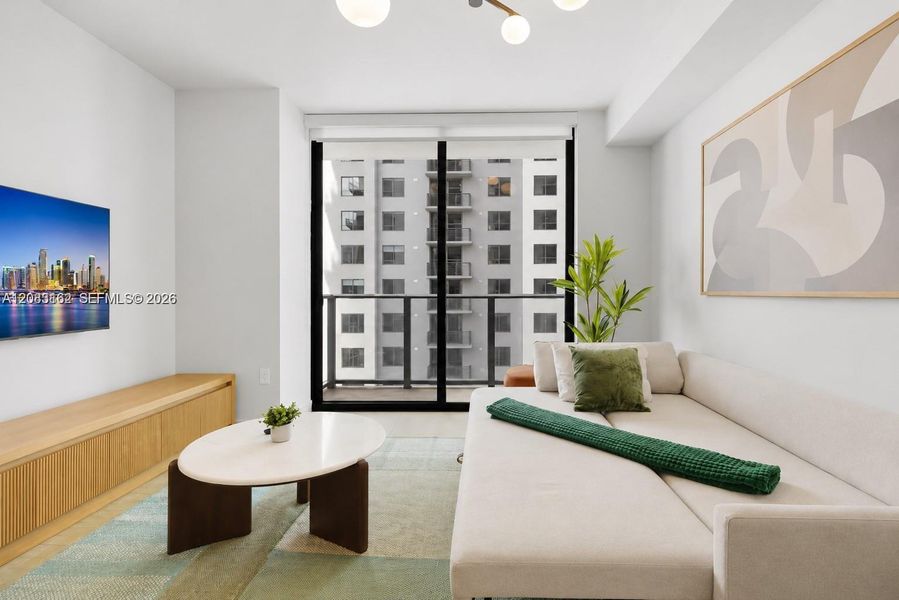 Furnished interior view inside a new home in , Miami (Image 4).