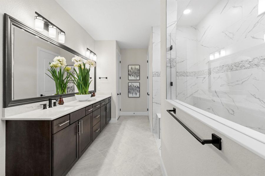 Furnished interior view inside a new home in Del Webb Tradition, Port St. Lucie (Image 26). Furnished interior view inside a new home in Del Webb Tradition, Port St. Lucie (Image 26).