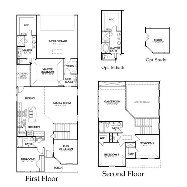 2D floor plan layout for the Vail by Windsor Homes in Colby Crossing Phase 2, Mansfield, TX (Image 6). 2D floor plan layout for the Vail by Windsor Homes in Colby Crossing Phase 2, Mansfield, TX (Image 6).
