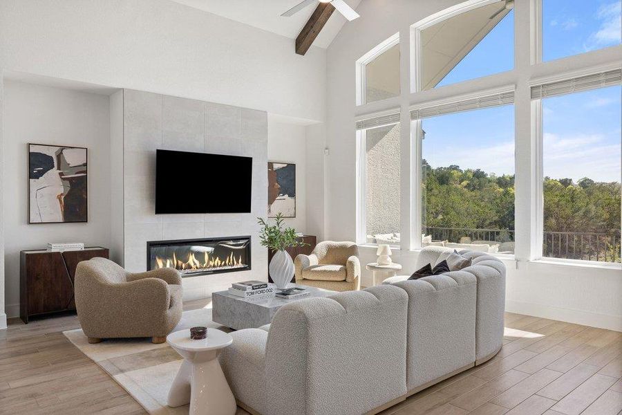 Furnished interior view inside a new home in Sweetwater, Austin (Image 24).