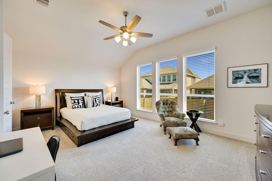 Large primary suite at the back of the house.