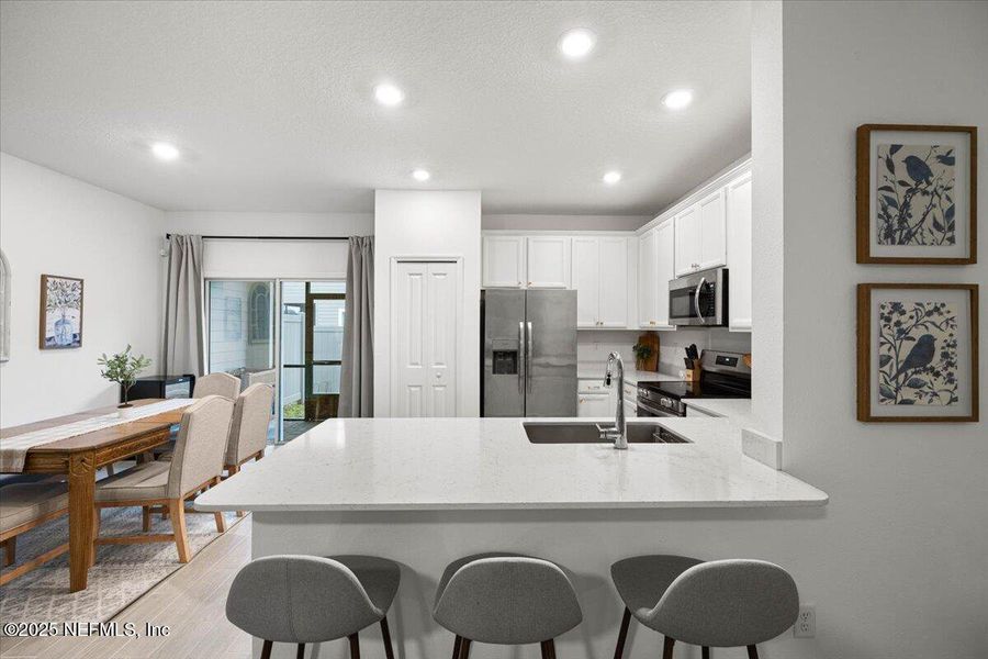 Furnished interior view inside a new home in Shearwater: Affordable Luxury Townhomes, St. Augustine (Image 33).