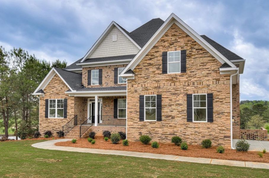 Front exterior of a new home in Mount Vintage, North Augusta, SC, highlighting curb appeal (Image 22).