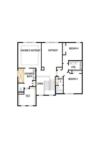 2D floor plan layout of this home in Ellis, Marietta, GA (Image 6).
