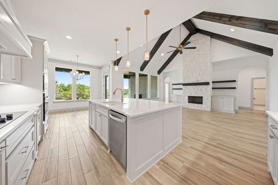 Furnished interior view inside a new home in Vintage Oaks, Weatherford (Image 3).