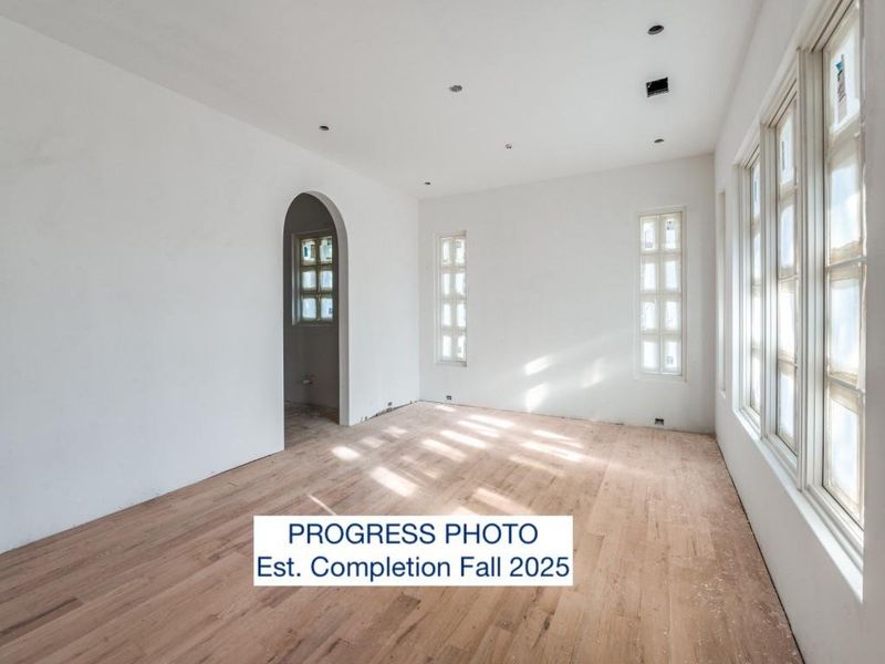 Progress Photo, Dining Room Estimated Completion Fall 2025.