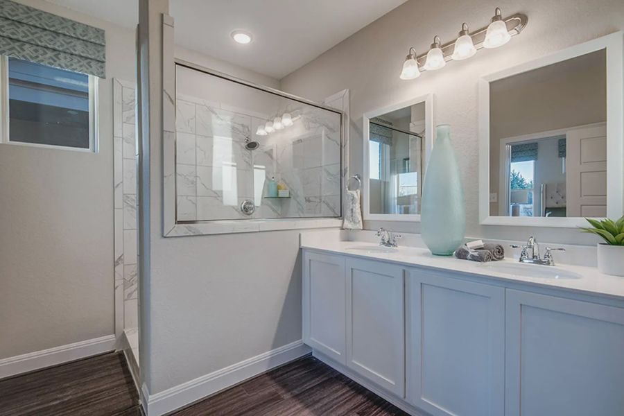 Representative furnished interior of a home built from the Asher by Chesmar Homes in Buffalo Crossing, Cibolo (Image 18).