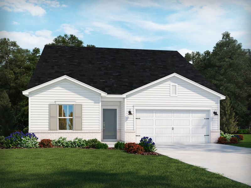 Representative exterior photo of a completed home built from the Northbrook by Meritage Homes in Creekside Point, Little River, SC (Image 2). Representative exterior photo of a completed home built from the Northbrook by Meritage Homes in Creekside Point, Little River, SC (Image 2).