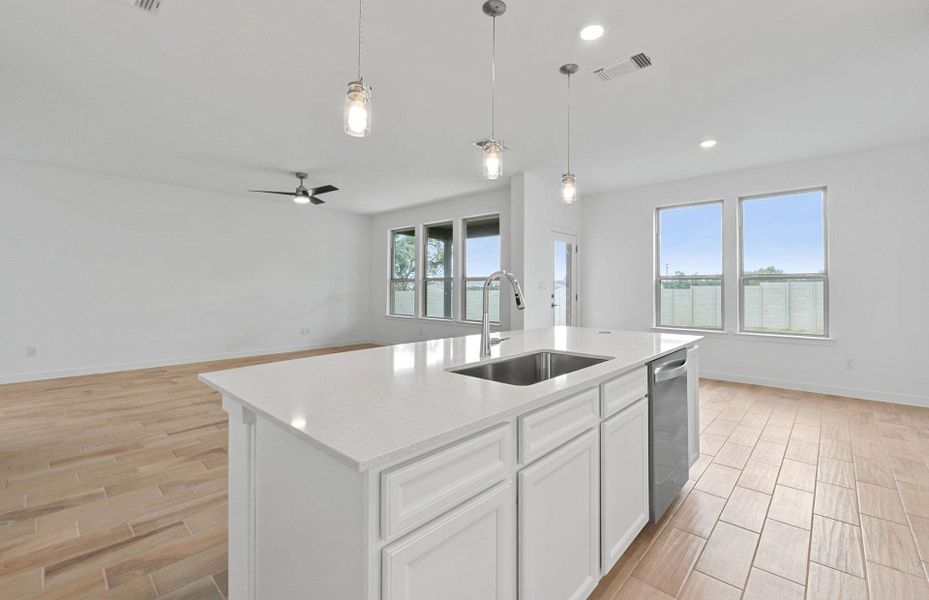 Furnished interior view inside a new home in Wolf Ranch, Georgetown (Image 9).