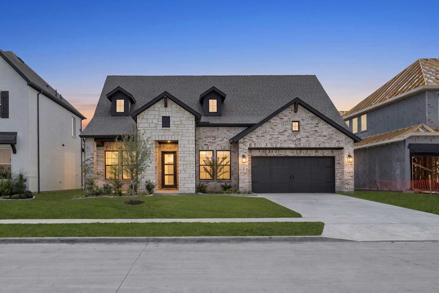 Representative exterior photo of a completed home built from the Bellevue by Ashton Woods in Aster Park, McKinney, TX (Image 23).