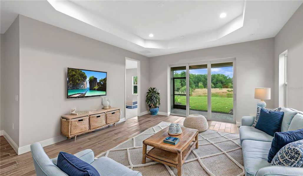 Furnished interior view inside a new home in Verandah, Fort Myers (Image 9). Furnished interior view inside a new home in Verandah, Fort Myers (Image 9).