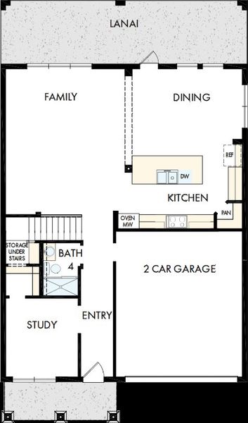 2D floor plan layout of this home in South Tampa - Urban Collection, Tampa, FL (Image 4).