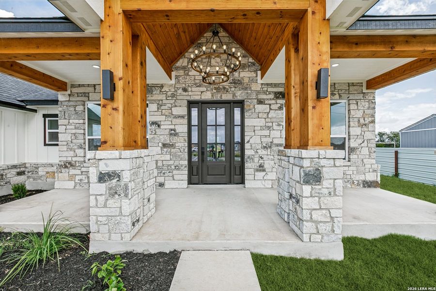 Exterior details and patio area of a home in , Atascosa (Image 26).