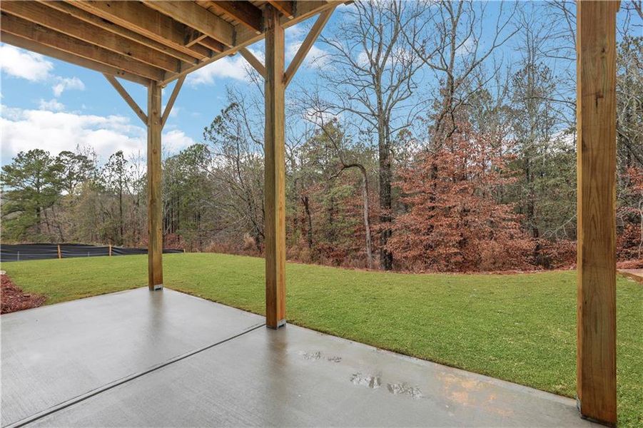 Exterior details and patio area of a home in Cambridge, Flowery Branch (Image 24). Exterior details and patio area of a home in Cambridge, Flowery Branch (Image 24).