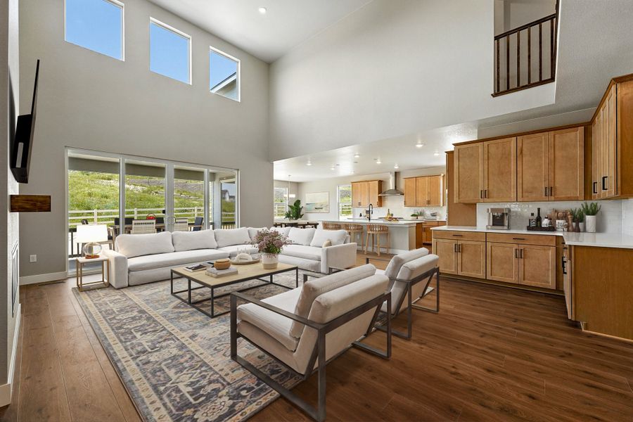 Furnished interior view inside a new home in Hillside at Crystal Valley Destination Collection, Castle Rock (Image 3).