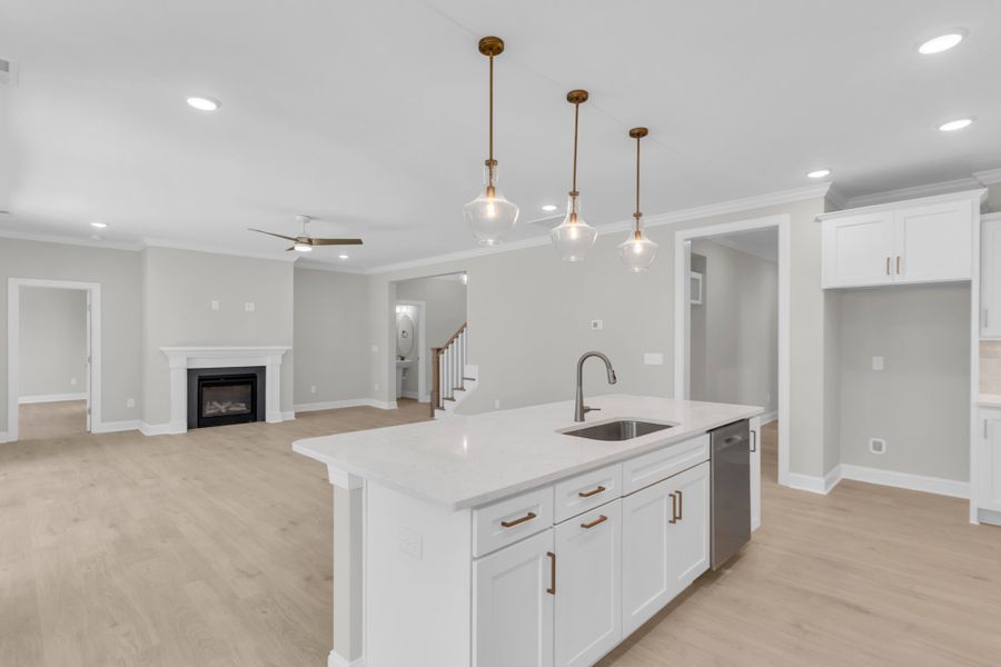 Representative furnished interior of a home built from the The Bradley by RobuckHomes in Windwater, Hampstead (Image 61).