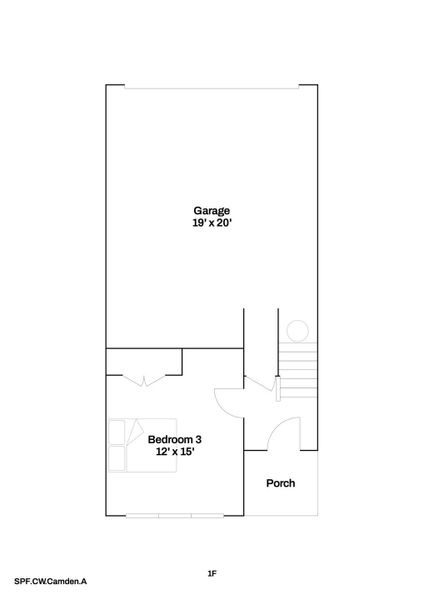 2D floor plan layout for the Camden by Legacy South Homes in The Chadwick, Nashville, TN (Image 2). 2D floor plan layout for the Camden by Legacy South Homes in The Chadwick, Nashville, TN (Image 2).