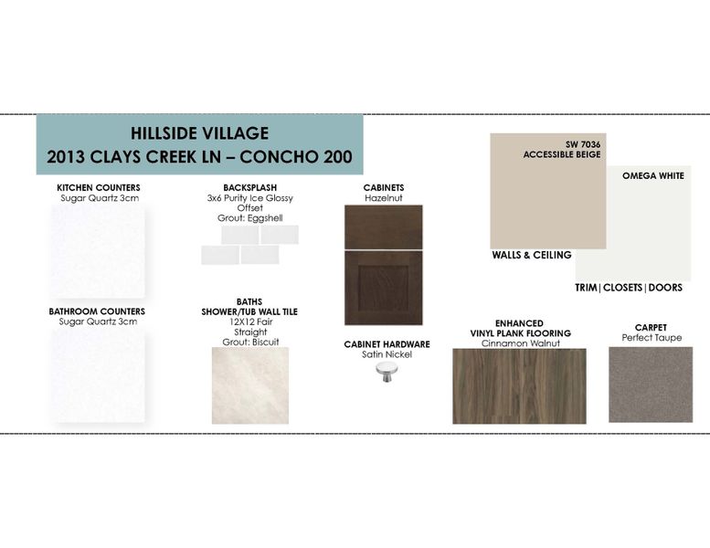 Sample of building materials used in homes in Hillside Village, Temple (Image 4).