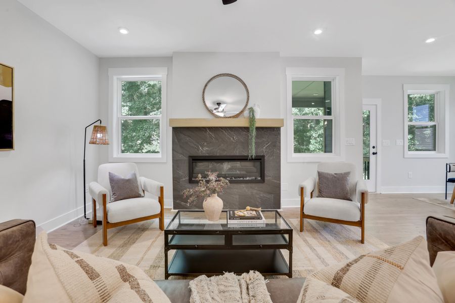 Representative furnished interior of a home built from the Emerson by Beazer Homes in Heirloom Landing, Auburn (Image 10). Representative furnished interior of a home built from the Emerson by Beazer Homes in Heirloom Landing, Auburn (Image 10).