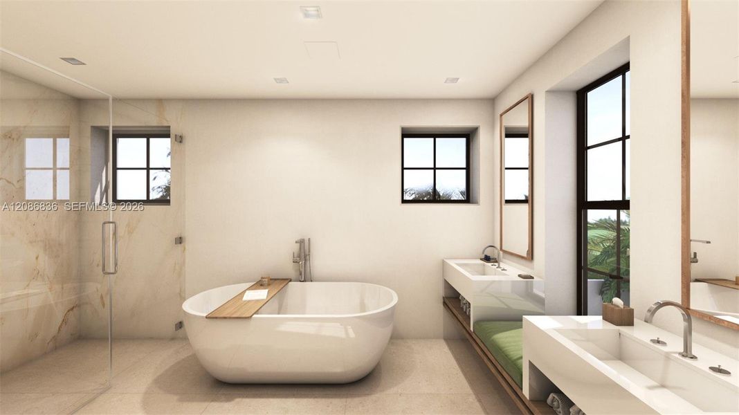 Furnished interior view inside a new home in , Coral Gables (Image 10). Furnished interior view inside a new home in , Coral Gables (Image 10).