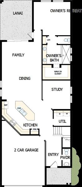 2D floor plan layout of this home in Chapel Crossings - Garden Series, Wesley Chapel, FL (Image 2).