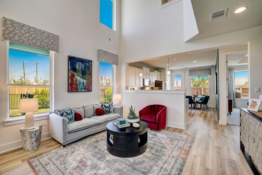 Furnished interior view inside a new home in Center 45, Round Rock (Image 8).