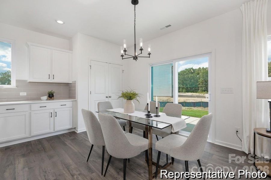 Furnished interior view inside a new home in Whispering Hills, Locust (Image 4). Furnished interior view inside a new home in Whispering Hills, Locust (Image 4).