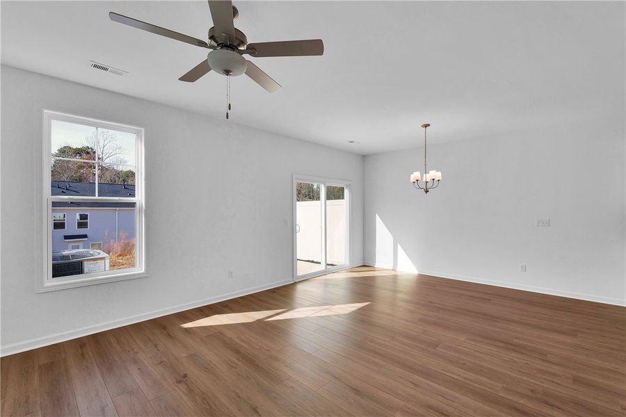 This airy interior offers rich flooring and a slid This airy interior offers rich flooring and a slid