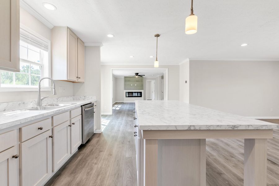 Furnished interior view inside a new home in , Cross (Image 3).