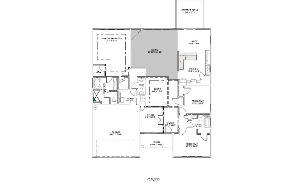 2D floor plan layout for the Arcadimont by Enchanted Homes in Ballentine Ridge, Lyman, SC (Image 3). 2D floor plan layout for the Arcadimont by Enchanted Homes in Ballentine Ridge, Lyman, SC (Image 3).
