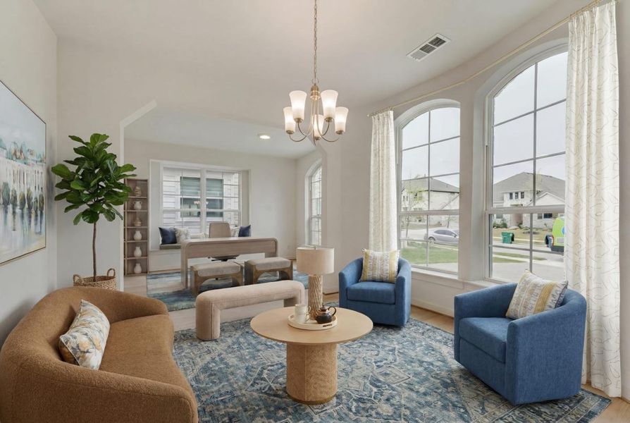 Furnished interior view inside a new home in Monterra, Fate (Image 13). Furnished interior view inside a new home in Monterra, Fate (Image 13).