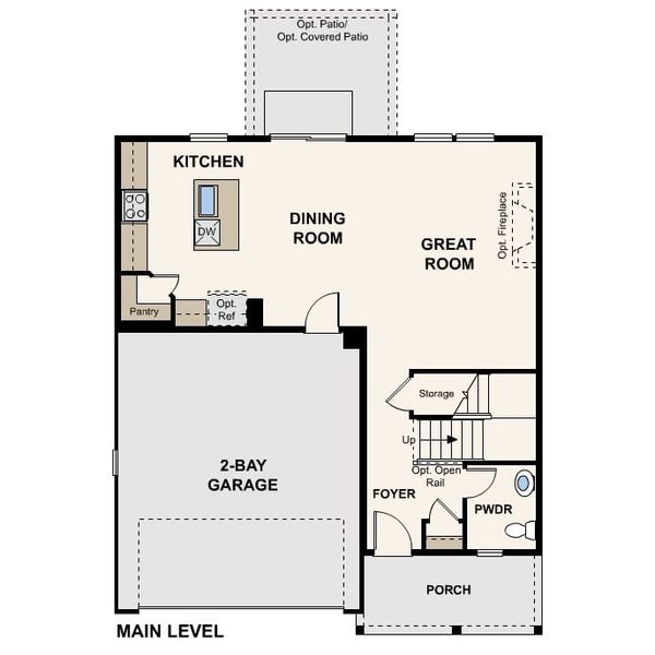 2D floor plan layout for the Lanner by Century Communities in The Haven Collection at Windler, Aurora, CO (Image 3).