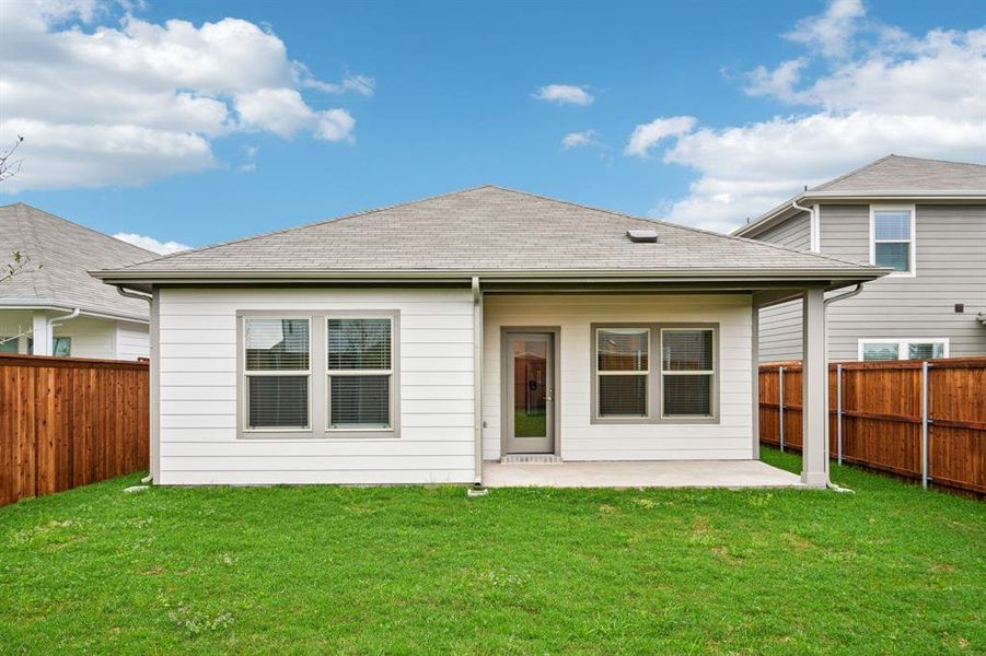 Exterior details and patio area of a home in Lakehaven - Spring Series, Farmersville (Image 23).
