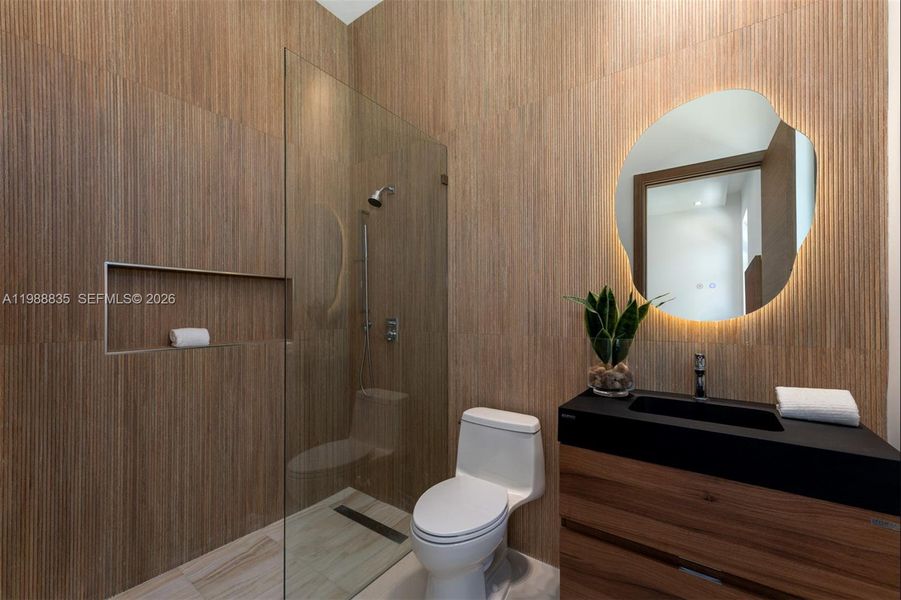 Furnished interior view inside a new home in , Miami (Image 13).