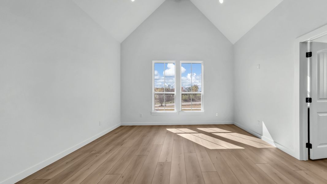 Representative unfurnished interior of a home built from the Rebekah by Zeal Home Builders in Oak Water Ranch, Granbury (Image 39). Representative unfurnished interior of a home built from the Rebekah by Zeal Home Builders in Oak Water Ranch, Granbury (Image 39).
