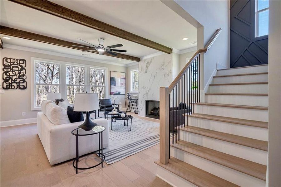 Furnished interior view inside a new home in , Atlanta (Image 40).