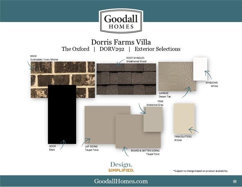 Sample of building materials used in homes in Dorris Farm Villas, White House (Image 31).