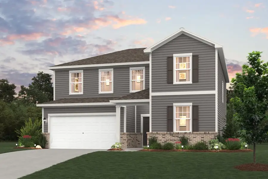 Representative exterior photo of a completed home built from the Caldwell by Century Communities in Grants Landing, Salisbury, NC (Image 1).