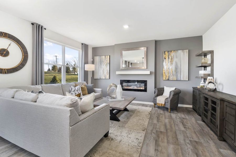 Representative furnished interior of a home built from the Holcombe by D.R. Horton in Peachtree Meadows, Rockwall (Image 32).
