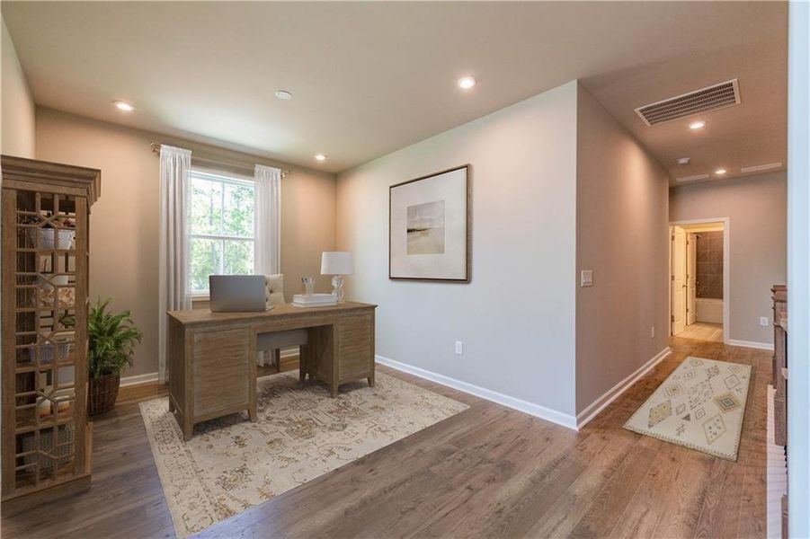 Furnished interior view inside a new home in Wisteria at GreenHouse, Marietta (Image 8).