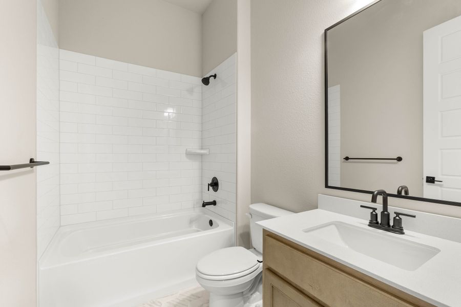 Furnished interior view inside a new home in Mockingbird Hills - Premiere Series, Joshua (Image 14). Furnished interior view inside a new home in Mockingbird Hills - Premiere Series, Joshua (Image 14).