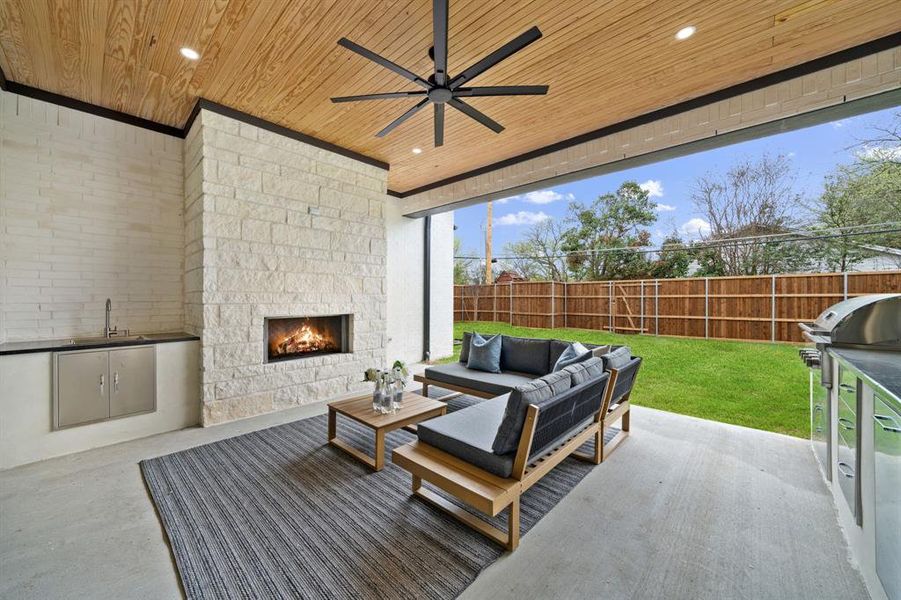 Exterior details and patio area of a home in , Dallas (Image 3). Exterior details and patio area of a home in , Dallas (Image 3).
