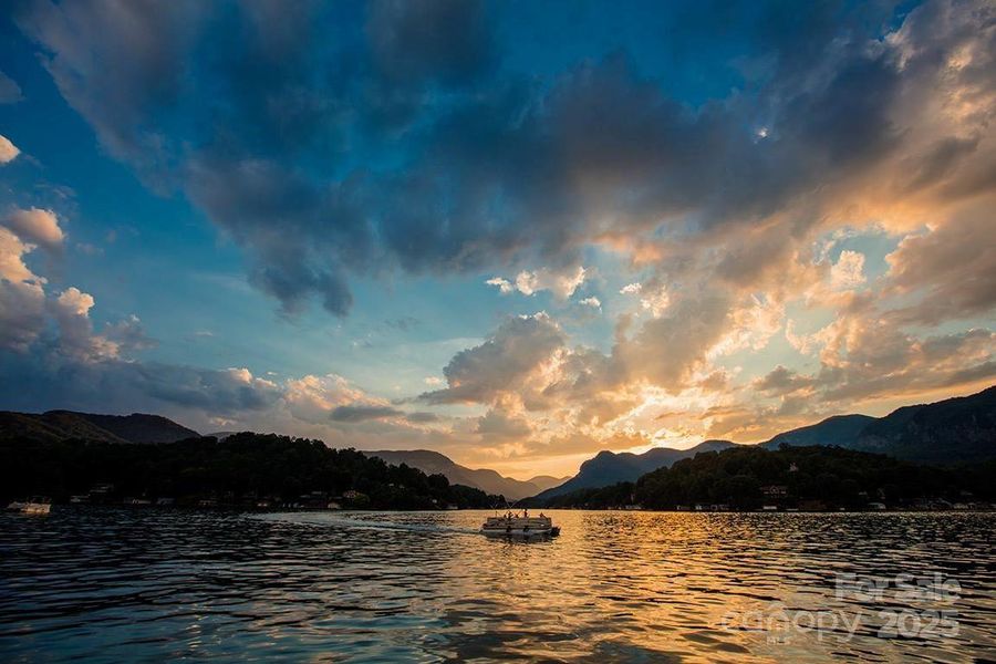 About 4 miles to the shoreline of Lake Lure.