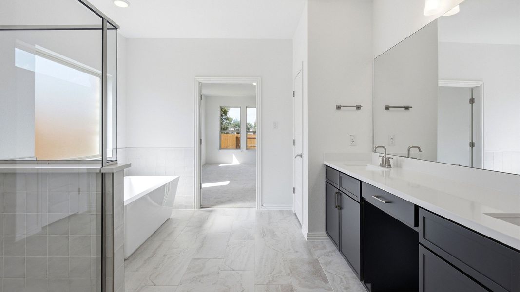 Furnished interior view inside a new home in Oaks at San Gabriel, Georgetown (Image 21).
