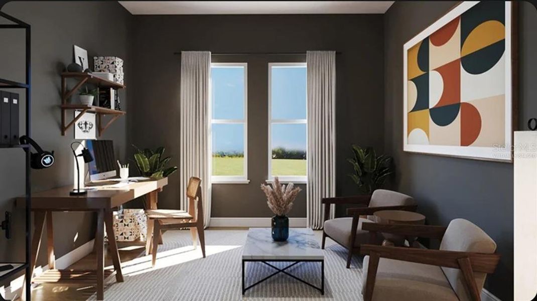 Furnished interior view inside a new home in Center Lake Ranch Community Group Page, St. Cloud (Image 11).