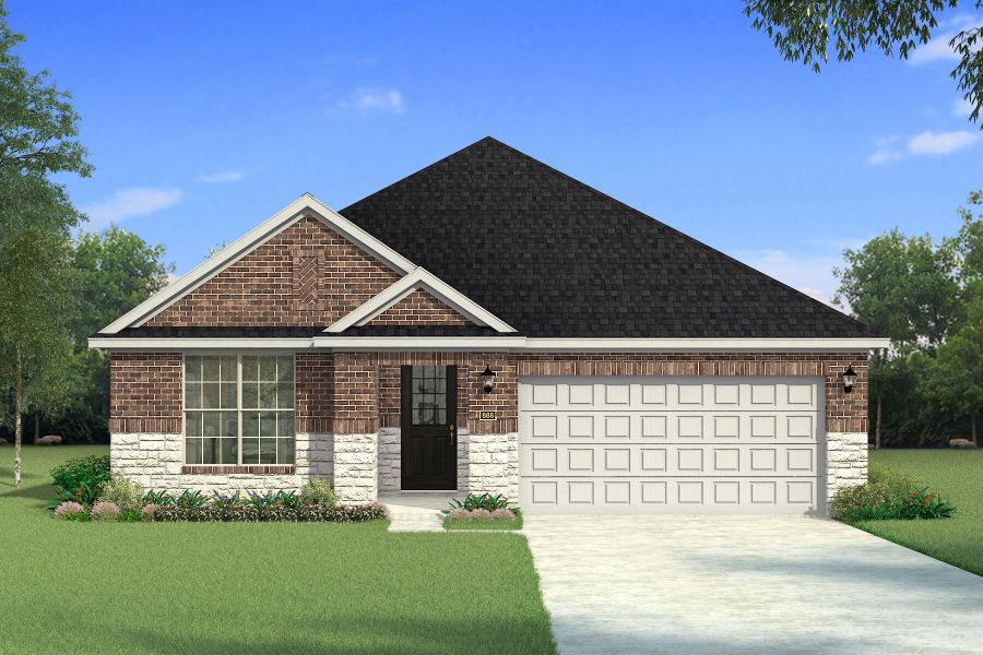 The Sarafina - Traditional 2 with Stone Elevation