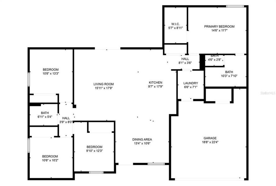 2D floor plan layout of this home in , Port Charlotte, FL (Image 3). 2D floor plan layout of this home in , Port Charlotte, FL (Image 3).